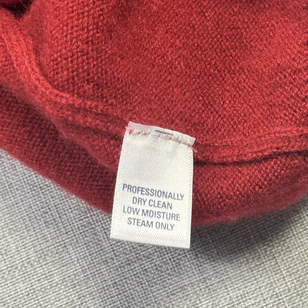 Club‎ Room Cashmere Sweater Vest Mens Large Red V-Neck Lightweight Tight-Knit
